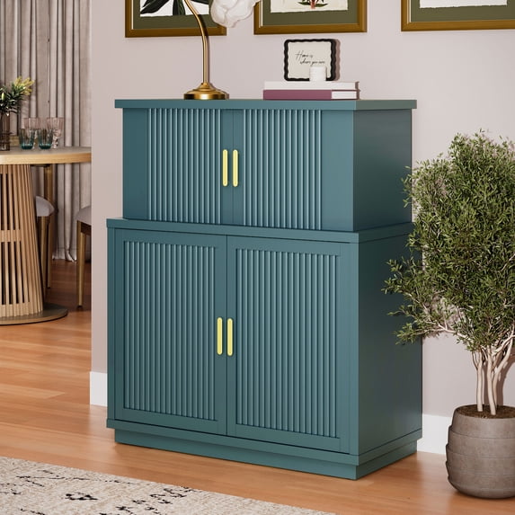 Beautiful Drew bar cabinet by Drew Barrymore in a Thyme Green finish