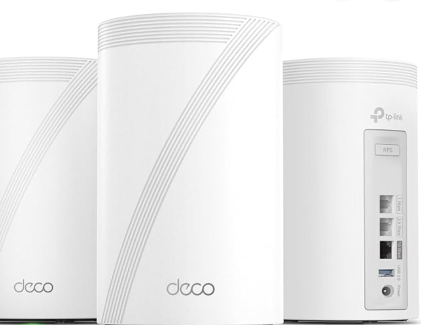 TP-Link Deco 7 Pro BE14000 Wi-Fi 7 mesh system three-pack in white
