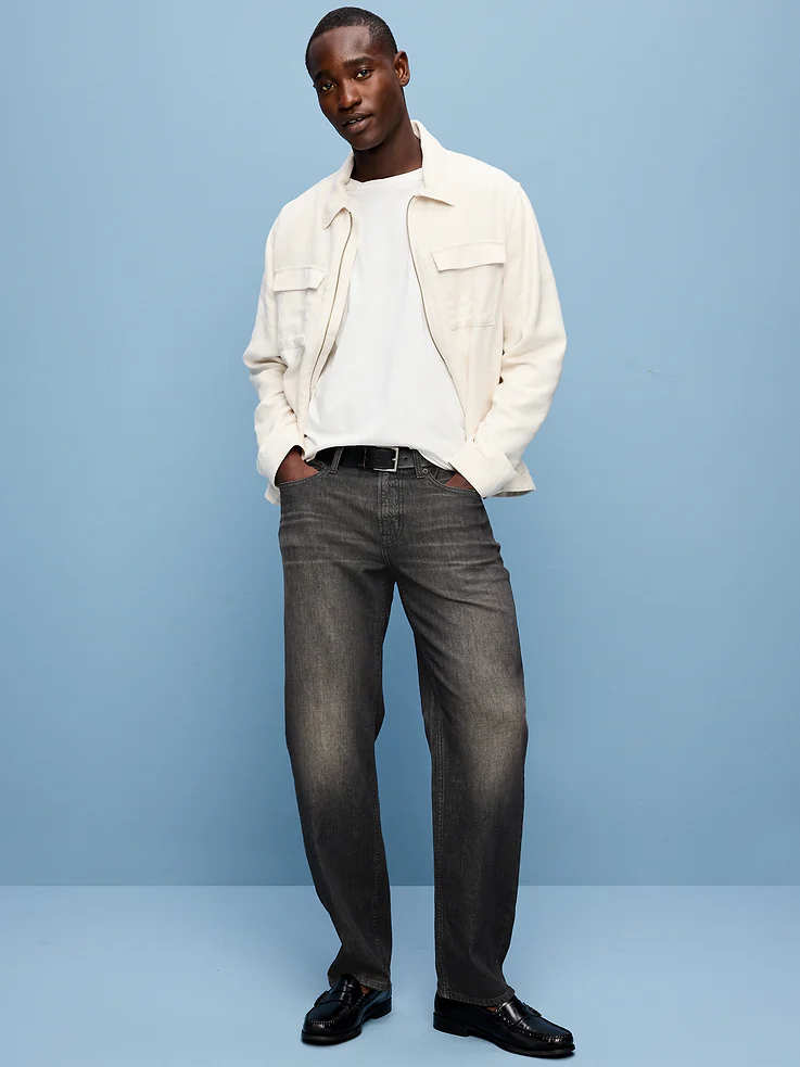 Old Navy Loose Built-In Flex Jeans in Washed Black